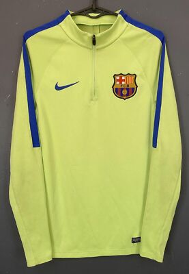 Nike Barcelona 2016ウィンドシールド　Mサイズ 蛍光イエロー MEN NIKE FC BARCELONA 2016/2017 TRAINING TOP FOOTBALL SOCCER SHIRT