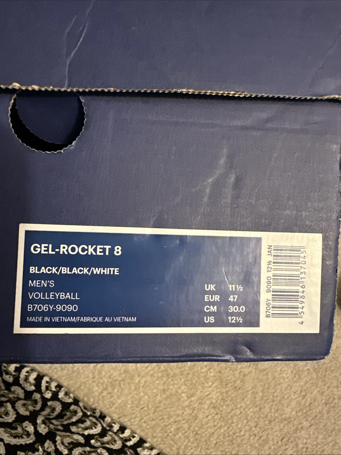 Asics Gel Rocket UK taglia 11 5 (ultimo paio)