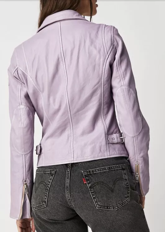 Lavender top moto jacket