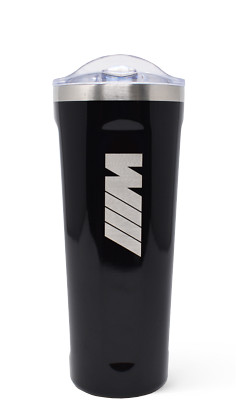 OEM BMW 20oz Quatro Slim Travel Tumbler BLACK *NEW for 2024* - 80905A9F494