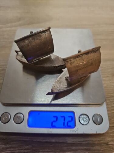RARISSIMO SHAKER sale e pepe vintage argento sterling Giappone anni '20 BARCHE A VELA - Foto 15 di 15