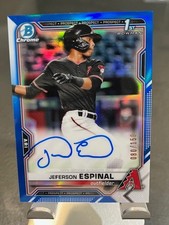 2021 Bowman - Chrome Prospects Autographs Jeferson Espinal #CPA-JE Blue 80/150