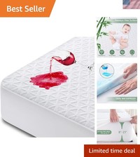 Waterproof Mattress Protector California King Size, Breathable Bed Cover 3D A...