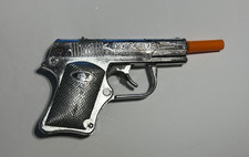 Leslie Henry L-H Detective Vintage Die cast Toy Cap Gun Chrome Finish