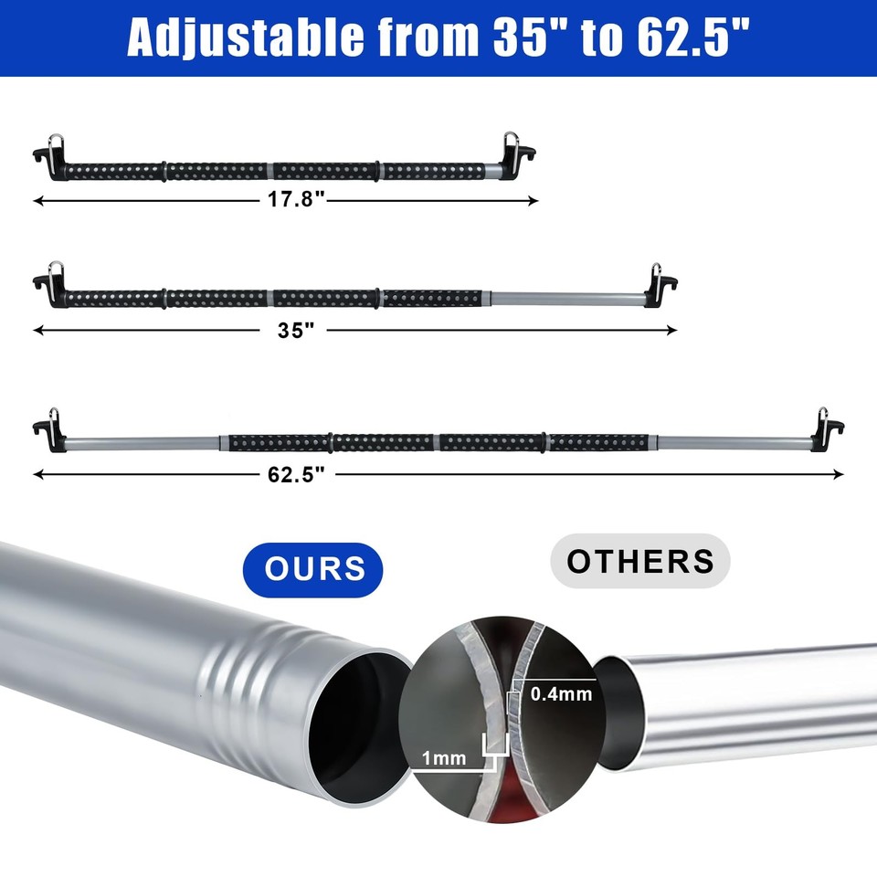 Car Clothes Hanger Bar, Expandable Heavy Duty Car Clothes Rack ...