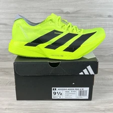 Adidas Adizero Adios Pro 4 Lucid Lemon Black Running Shoes JR6364 Men’s Size 9.5