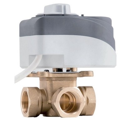 BARBERI 3-Wege Mischerventil mit Stellmotor 230V, IG 1'', Kv 8, Heizungsmischer