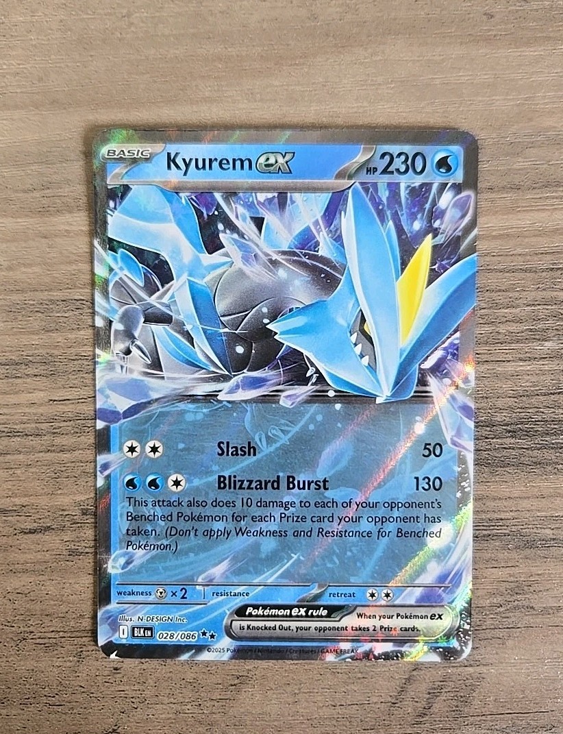 Pokémon TCG Kyurem ex 028/086 Black Bolt Double Rare NM