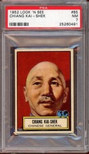 1952 Look 'n See #85 Chiang Kai-shek PSA 7