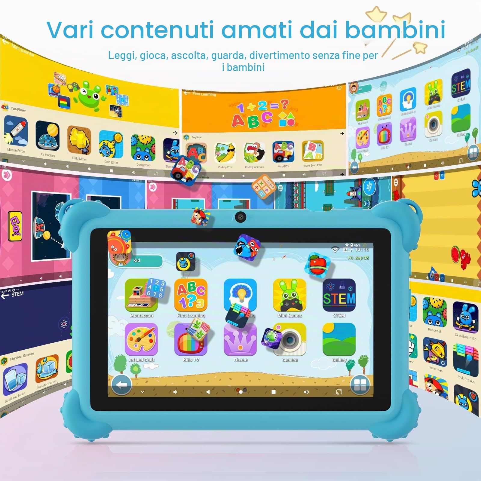 C idea tablet per bambini Android 15 7 pollici 1024 x 600 6 GB (3 3) RAM 32 GB foto 3