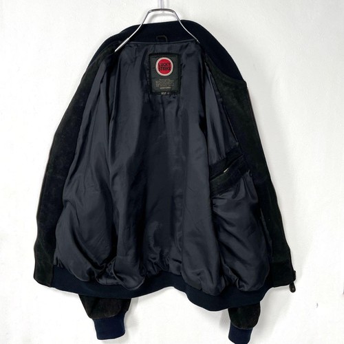Lucky Strike Ma1 Genuine Leather Suede Jacket Dark Brown L - Picture 9 of 12
