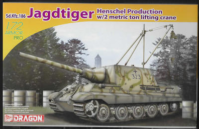 Dragon Armor Pro Sd.Kfz. 186 Jagdtiger Henschel Prod. w/2 Metric Ton Crane 1/72