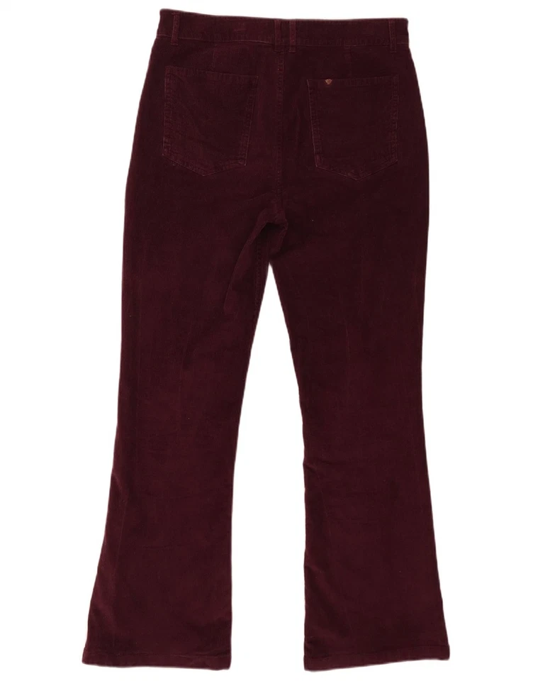 FAT FACE Womens Bootcut Corduroy Trousers UK 12 Medium W32 L30 Maroon AK11 - Image 2 of 3