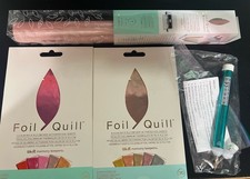 We R Memory Keepers Foil Quill Cordless Freestyle Pen METALIZER Foil Papers Lot