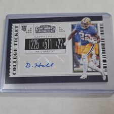 2019 Panini Contenders Draft Picks Darrin Hall College Ticket Auto #166 Pitt Pa…