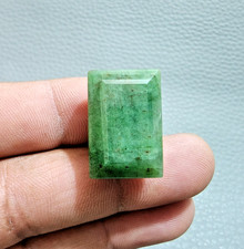 Fantastici gioielli con pietre preziose sfuse taglio rettangolare verde smera...