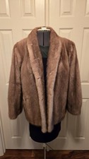 Pastel MINK Stroller Male Pelts  Upto Large Size Matching Hat Soft Skins EUC