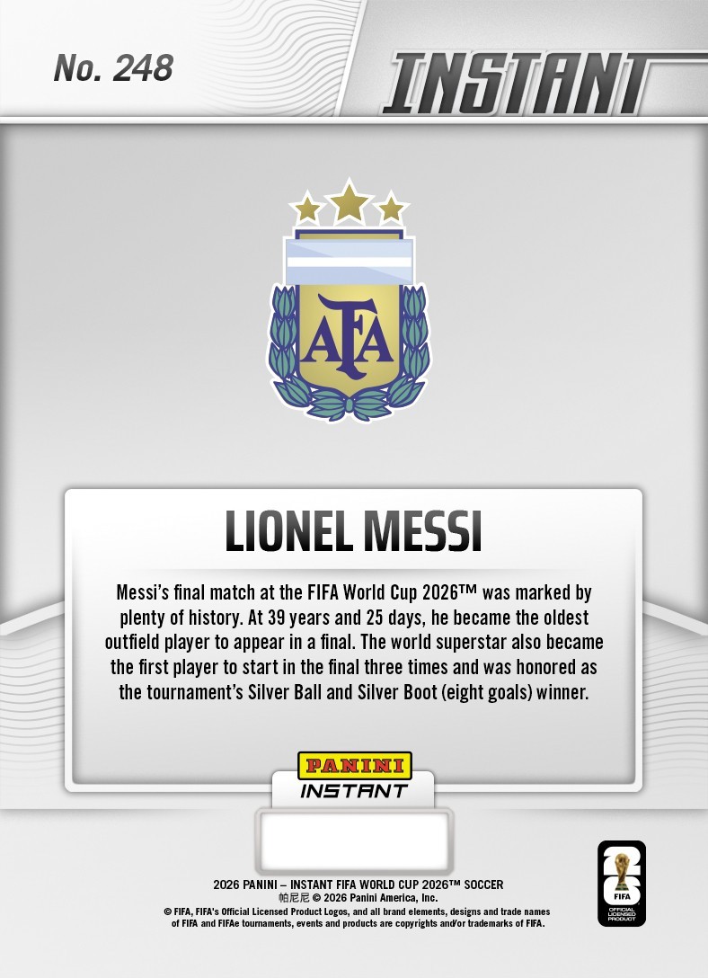 *PRESALE* 2026 Panini Instant FIFA World Cup Lionel Messi #248  Argentina ⚽🏆 view 2