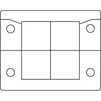 1PC ICOTEK CORP 54204 Split Multi Cable Transit Frames, KEL-U B4 Black