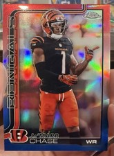 2025 Topps Chrome Ja'Marr Chase Red, White, Blue Refractor #58