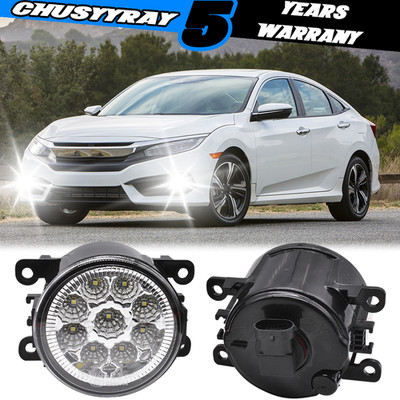 Fit Mitsubishi Eclipse 2007 Pair Clear Lens Bumper LED Fog Light Driving Lamp