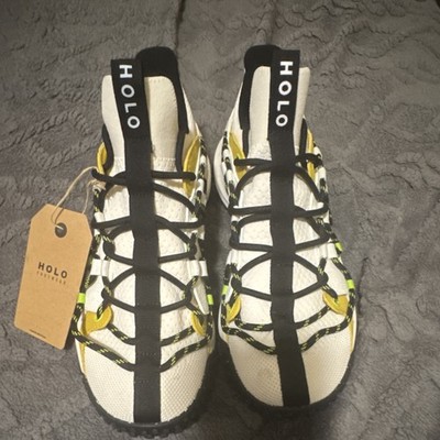 HOLO Footwear Zeus White/Black/Yellow Low Top Eco Friendly Athletic Sneakers
