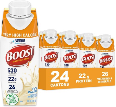 #ad NESTLE Boost Very High Calorie Vanilla Nutritional Drink – 22G Protein 24 pack $49.98