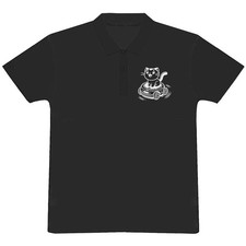 'Robot Vacuum Cat' Adult Polo Shirt / T-Shirt (PL052689)