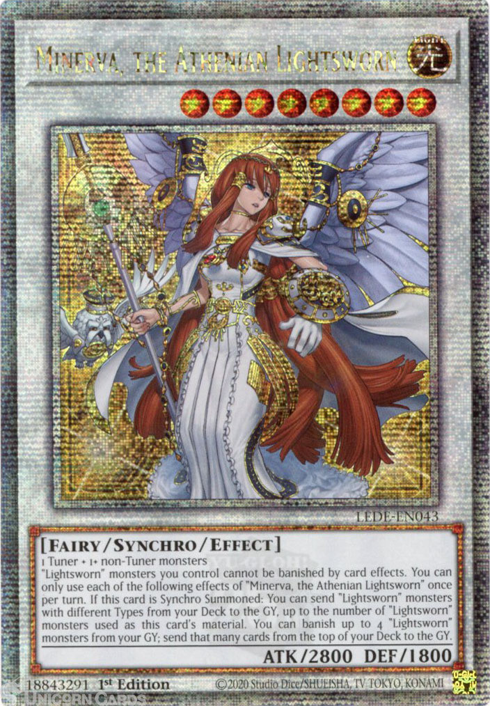 LEDE-EN043 Minerva, the Athenian Lightsworn : Quarter Century Secret Rare 1st Ed