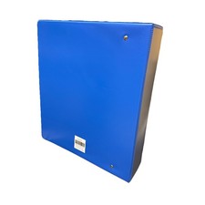 Image of BLUE A4 Presentation Folder. 75mm capacity 4D Ring Binder - 4 hole