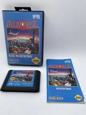 AEROBIZ SEGA GENESIS COMPLETE AUTHENTIC KOEI Great Condition 🔥 TESTED 🔥