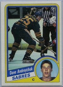 1984-85 TOPPS HOCKEY #13 DAVE ANDREYCHUK RC ROOKIE HOF NM RAW (TL-282)