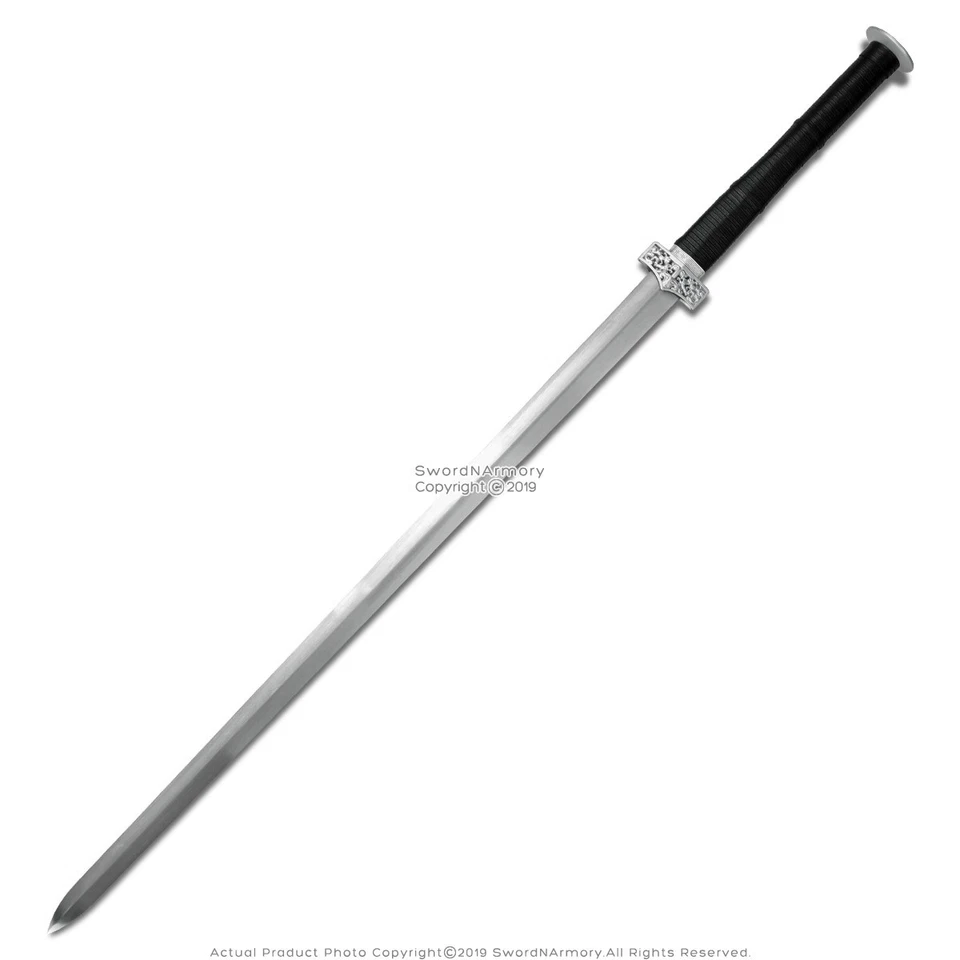 42” Hand Forged 75Mn Spring Steel Jian Han Dynasty Chinese Long Sword Functional - Image 3 of 4
