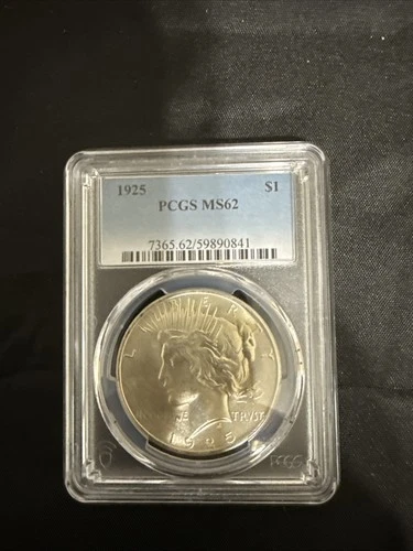 1925 - P Peace Silver Dollar PCGS MS62