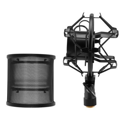 Mikrofon Shock Mount mit Mikrofon Windschutz Aufhängung Shock Mount