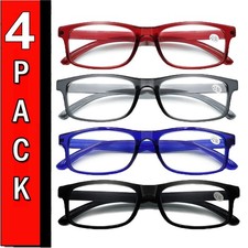 4 Pack Reading Glasses Blue Light Blocking for Women Men Anti Glare 1.0 4.0