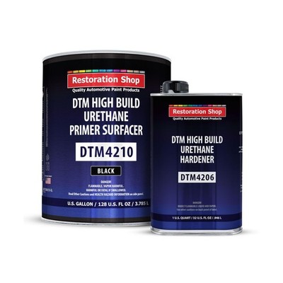 1.25 Gallon 2K High Build Primer Automotive Paint Kit - 1 Gal. Black Urethane...