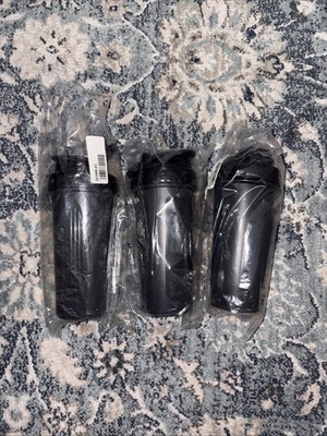 3 BlenderBottle 24 fl oz Shaker Bottle w/ Mixing Ball, Reusable Black/Gray