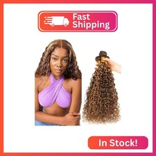 300g P427 Highlight Bundles Human Hair Honey Brown Water Wave Bundles 24 26 28 I