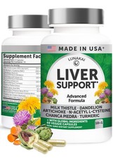 Lunakai USA Made Liver Support with Milk Thistle & NAC, 60 Count (Pack of 1)