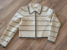 SANDRO PARIS TEXTURED KNIT CROPPED CARDIGAN J...