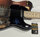 LIGHTS VALERIE POXLEITNER SIGNED CUSTOM  ELECTRIC GUITAR JSA COA — photo 2