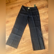 NWT womens Lauren Ralph Lauren linen pants trousers sz 16 gold buckle Preppy