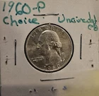 💎 1960-P Silver Quarter – Brilliant/Choice Uncirculated 🪙 Pre-1965 90% Silver