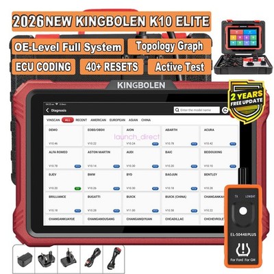 2026 NEW KINGBOLEN K10 Elite Bidirectional OBD2 Car Diagnostic Tool ECU Coding