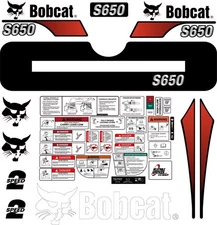 Fits Bobcat S650 Decal Kit Skid Steer / safety decals 3M VINYL / FREE SHIPPING