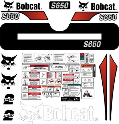 Fits Bobcat S650 Decal Kit Skid Steer / safety decals 3M VINYL / FREE SHIPPING