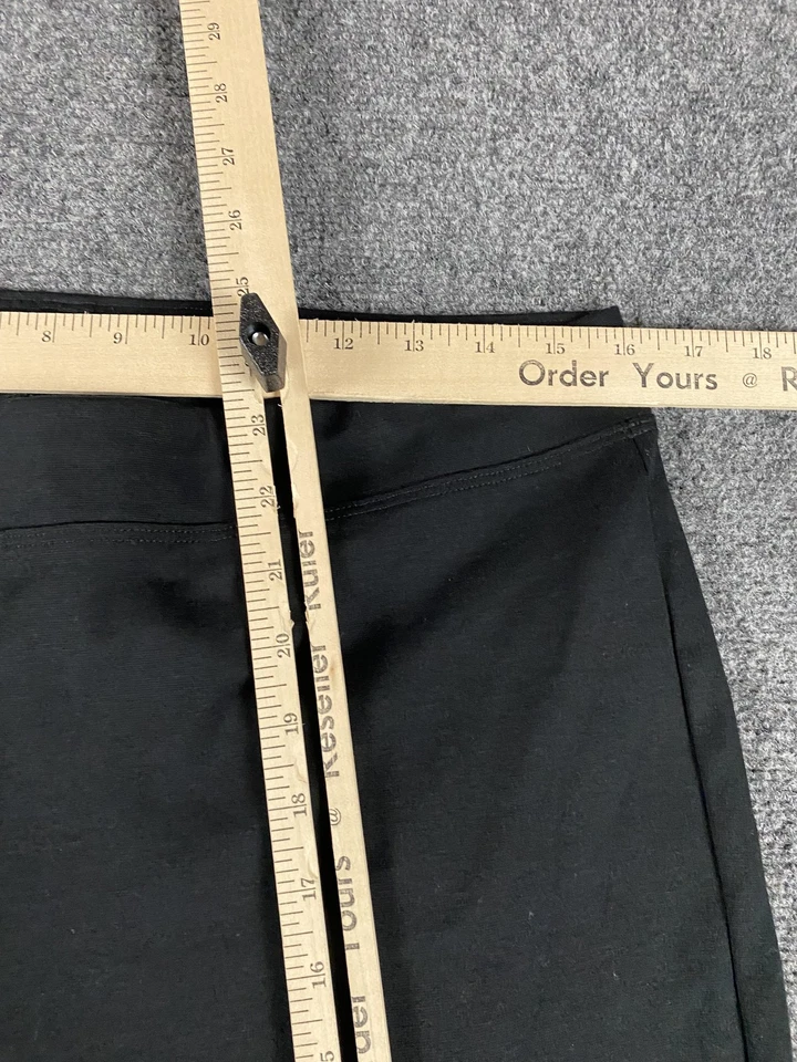 Calça Eileen Fisher Feminina Pequena Grande Preta Elástica Algodão Orgânico Tornozelo Fino - Imagem 2 de 4