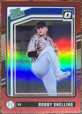 Robby Snelling 2024 Donruss Optic Rated Prospect Red Prizm #59/99 Padres #105