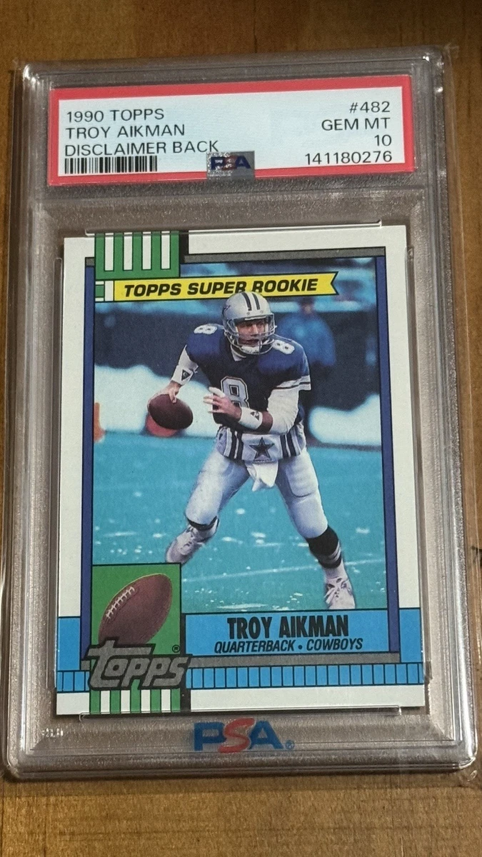 Topps Troy Aikman 10 Graded Football Sports Trading Cards
